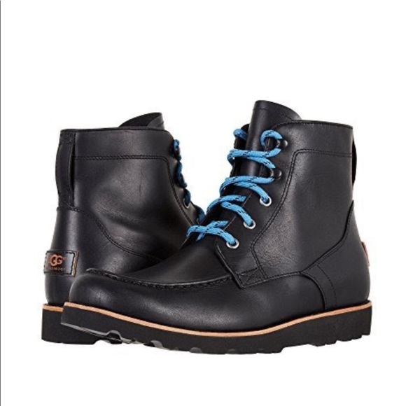 UGG Black Boots with Blue Laces main image 13